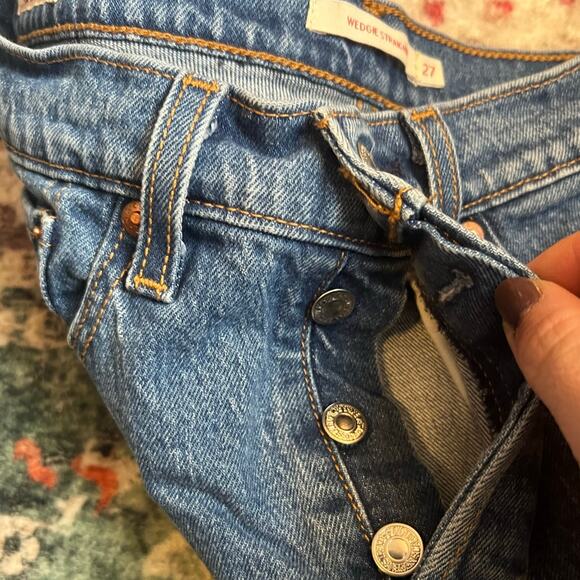 Levi's Premium Wedgie Straight Ankle Length Jeans Size 27 - Picture 7 of 8